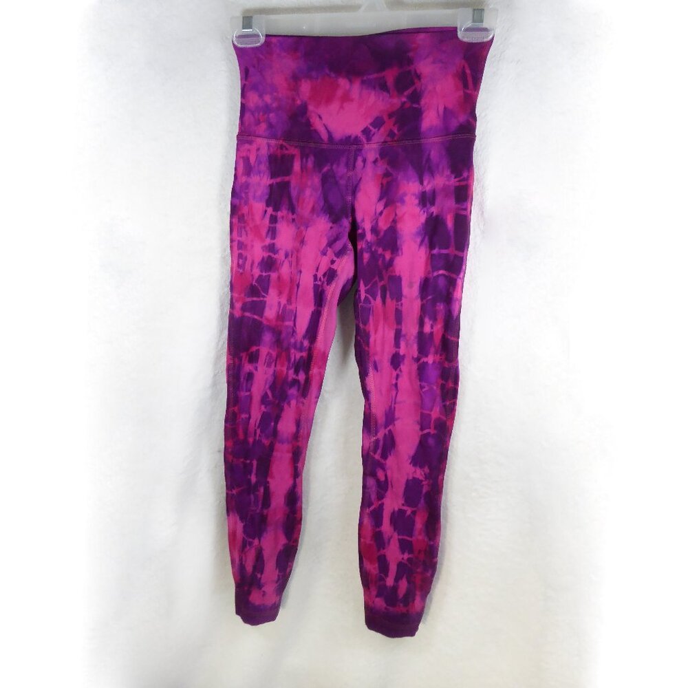 Lululemon Spectacular Pink Purple Red tie dye leggings Size 4